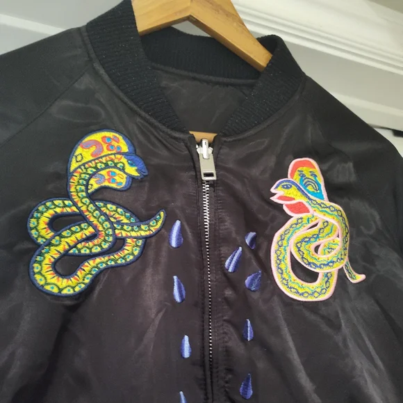 Diesel Black Jacket with Colorful Embroidery - Picture 3 of 14
